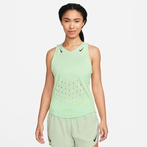 Nike Womens AeroSwift Dri-FIT ADV Running Singlet Size XL FN2504 376 Green NEW - Picture 3 of 12